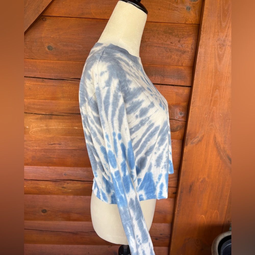 Pam & Gela Blue Tie-Dye Long Sleeve Top - Picture 3 of 5